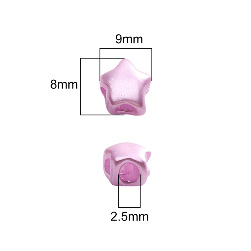 Acrylic Pearlescent Five-star Four-way Bead Pendant Accessories Handmade Diy Earrings