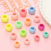6-20mm Acrylic Ice Cream Color Large Hole Beads Mixed Round Handmade Diy Mobile Phone