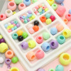 6-20mm Acrylic Ice Cream Color Large Hole Beads Mixed Round Handmade Diy Mobile Phone