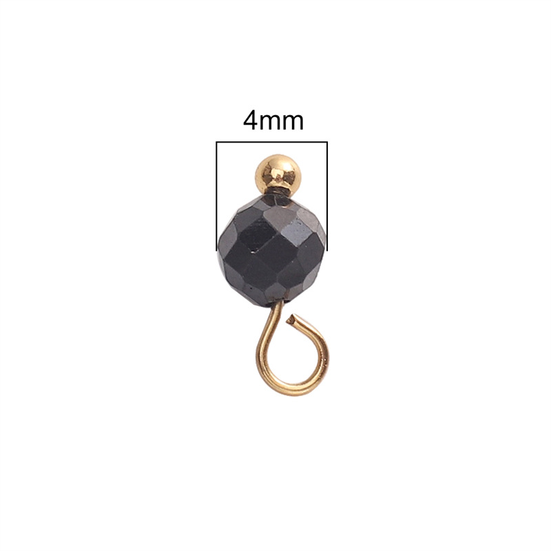 4mm Natural Stone Small Pendant, Handmade Diy Bracelet Necklace, Mobile Phone Chain