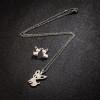 New Products in Stock Stainless Steel Niche Chihuahua Cute Animal Necklace Earrings