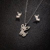 New Products in Stock Stainless Steel Niche Chihuahua Cute Animal Necklace Earrings