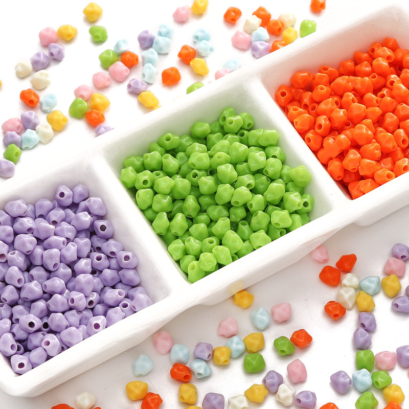 7*7 Acrylic Solid Color Beads Loose Carambola Diy Making Bracelet Mobile Phone Chain