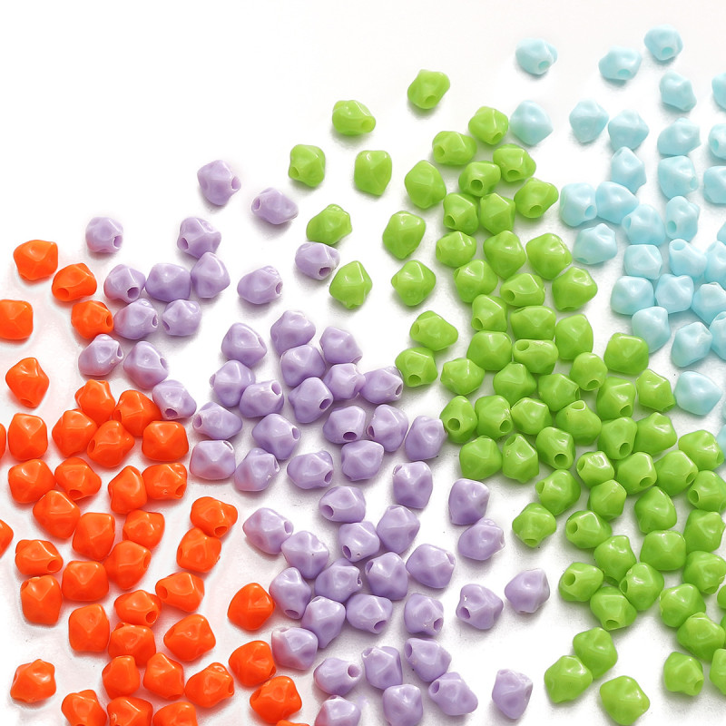 7*7 Acrylic Solid Color Beads Loose Carambola Diy Making Bracelet Mobile Phone Chain