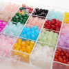 Glass Imitation Jade Straight Hole Abacus Beads Loose Flat Round Handmade Diy Accessories