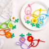 Cartoon Colorful Sunflower Key Chain Pendant Gourd Buckle Key Ring Candy Color Tie