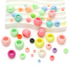 6-20mm Acrylic Ice Cream Color Large Hole Beads Hand String Mixed Loose Round Handmade