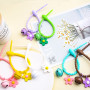 Colorful Silicone Rope Ties, Soft Rubber Flower Bell Accessories, Small Fresh and Simple