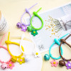 Colorful Silicone Rope Ties, Soft Rubber Flower Bell Accessories, Small Fresh and Simple