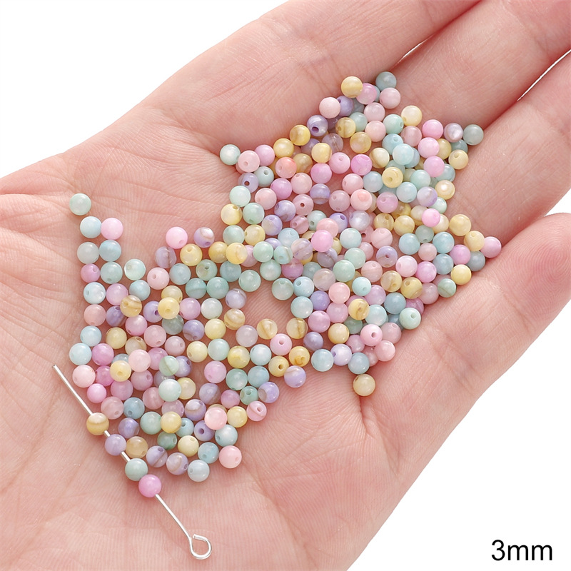 Natural Shell Peach Heart Special-shaped Rice Beads String Round Loose Handmade Diy