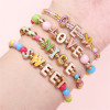 26 Letter Beads Alloy Color Dripping Handmade Diy Homemade Bracelet Jewelry Accessories