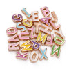 26 Letter Beads Alloy Color Dripping Handmade Diy Homemade Bracelet Jewelry Accessories