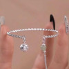 Retro Style Clear Water Green Open Bracelet Jingle Female Bell Sweet Ins High-end Sense