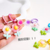 Colorful Small Fresh Acrylic Flower Keychain Pendant Spring Ring Jewelry Cute Student Bag