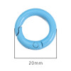 Alloy Spray Painted Colorful Round Key Chain Open Ring Spring Buckle Handmade Diy Mobile