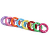 Alloy Spray Painted Colorful Round Key Chain Open Ring Spring Buckle Handmade Diy Mobile