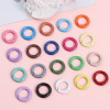 Alloy Spray Painted Colorful Round Key Chain Open Ring Spring Buckle Handmade Diy Mobile