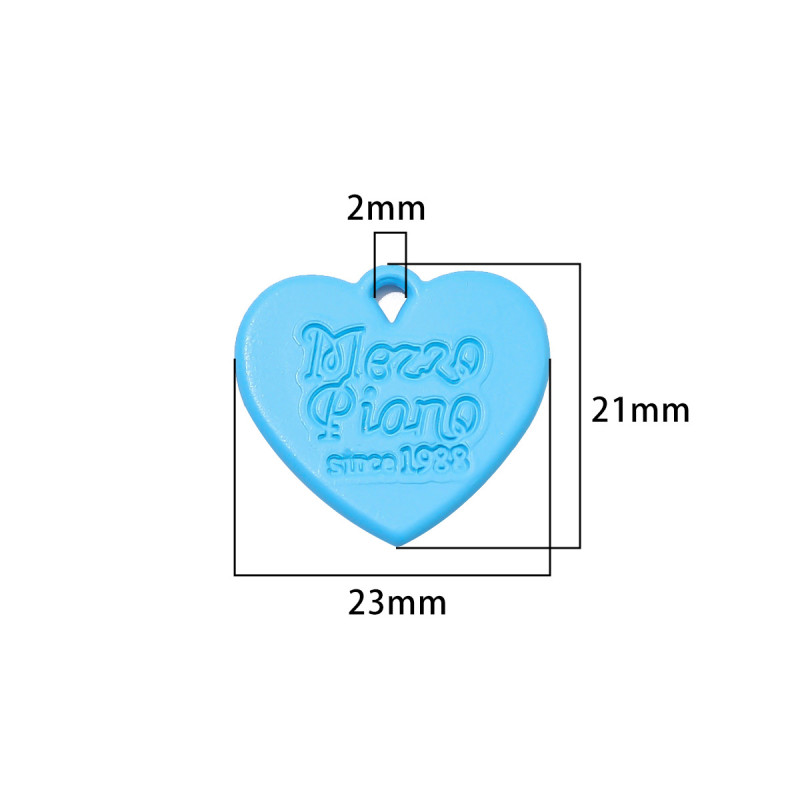 10 Acrylic English Love Tags Diy Handmade Earrings Mobile Phone Chain Pendant Accessories