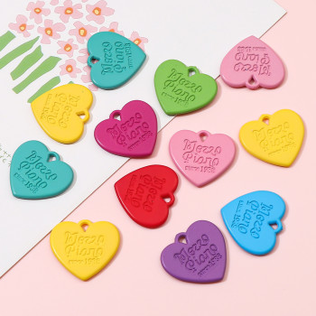 10 Acrylic English Love Tags Diy Handmade Earrings Mobile Phone Chain Pendant Accessories