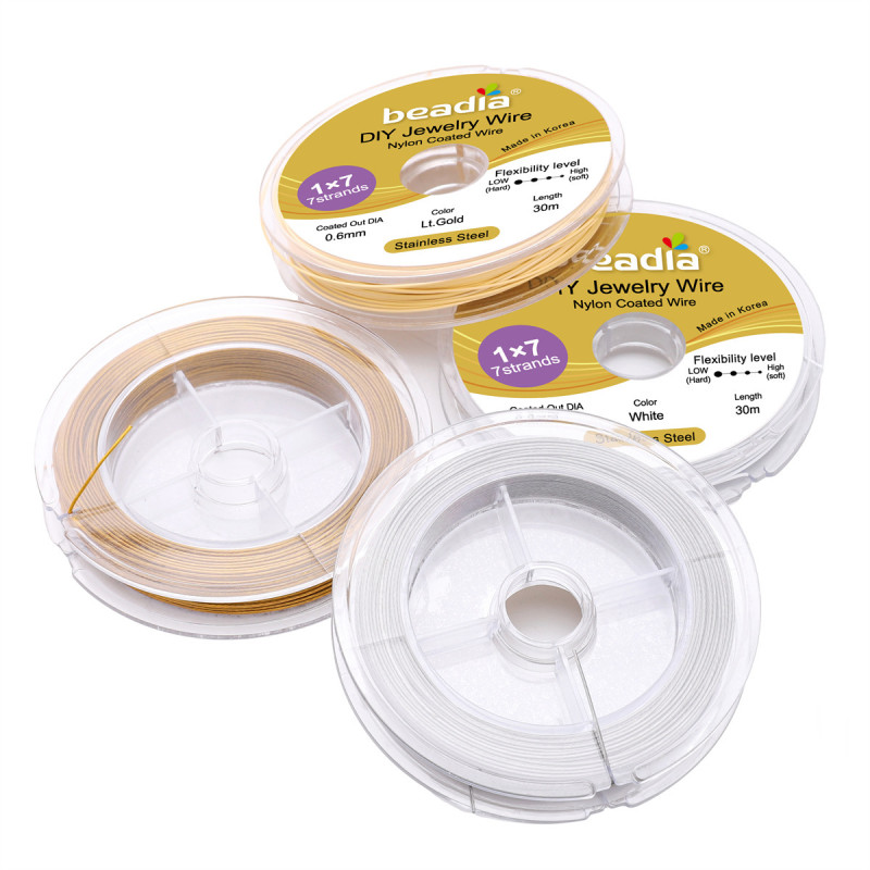 0.3-0.6mm Korean 304 Stainless Steel Color-preserving Gold Wire Soft Handmade Diy Mobile