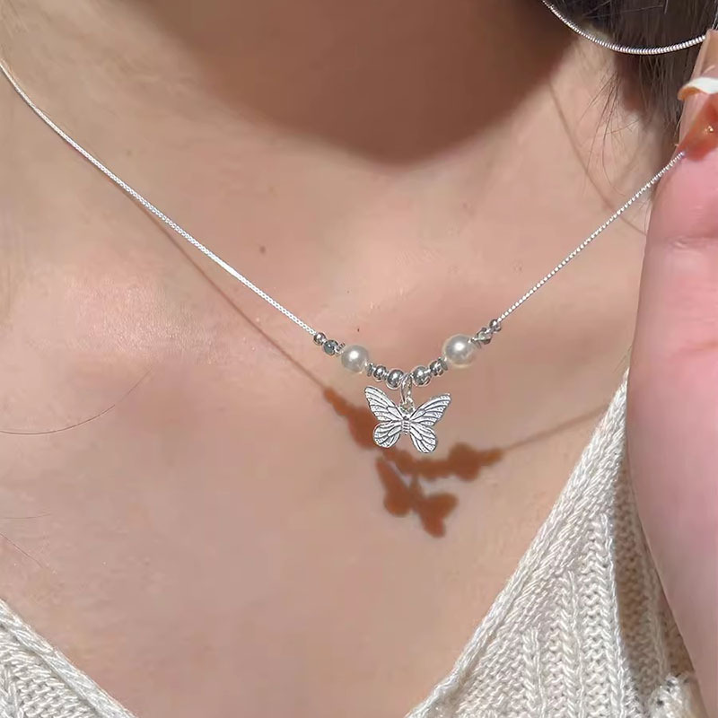 Butterfly Necklace for Women, Versatile, High-end, Ins Style, Light Luxury, Niche Design