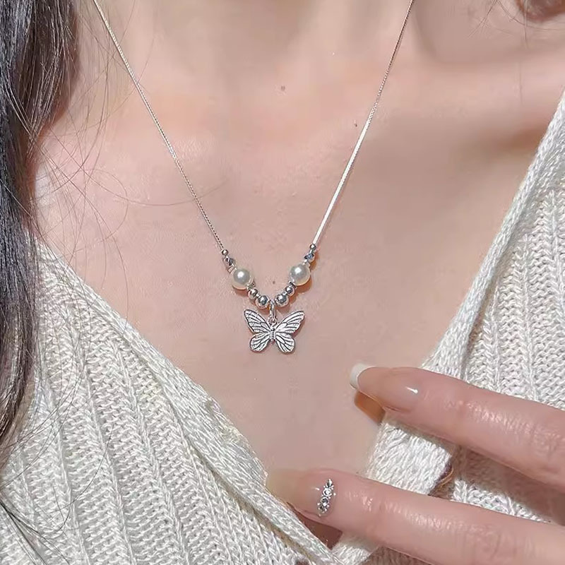 Butterfly Necklace for Women, Versatile, High-end, Ins Style, Light Luxury, Niche Design