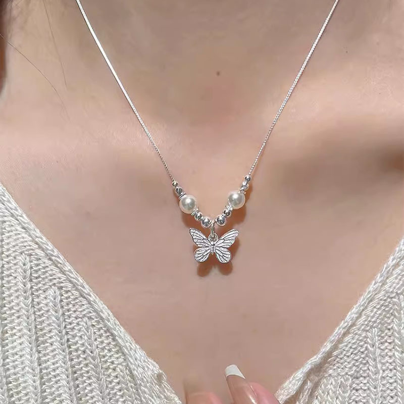 Butterfly Necklace for Women, Versatile, High-end, Ins Style, Light Luxury, Niche Design