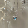 Blue Love Necklace for Women, High-end Girl, Sweet Niche Design, Hip-hop Stacked Ins
