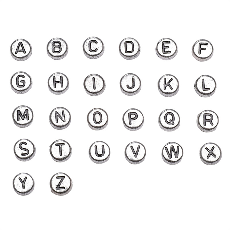 26 Acrylic English Alphabet Beads, Handmade Diy Homemade Bracelets, Necklaces, Jewelry