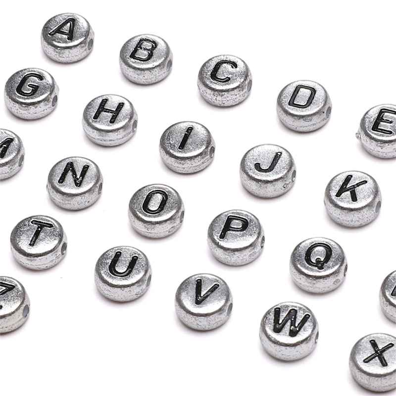 26 Acrylic English Alphabet Beads, Handmade Diy Homemade Bracelets, Necklaces, Jewelry