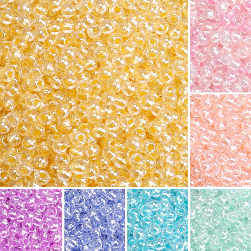4mm Glass Unicorn Zirconium Crystal Rice Beads String Loose Diy Handmade Bracelet