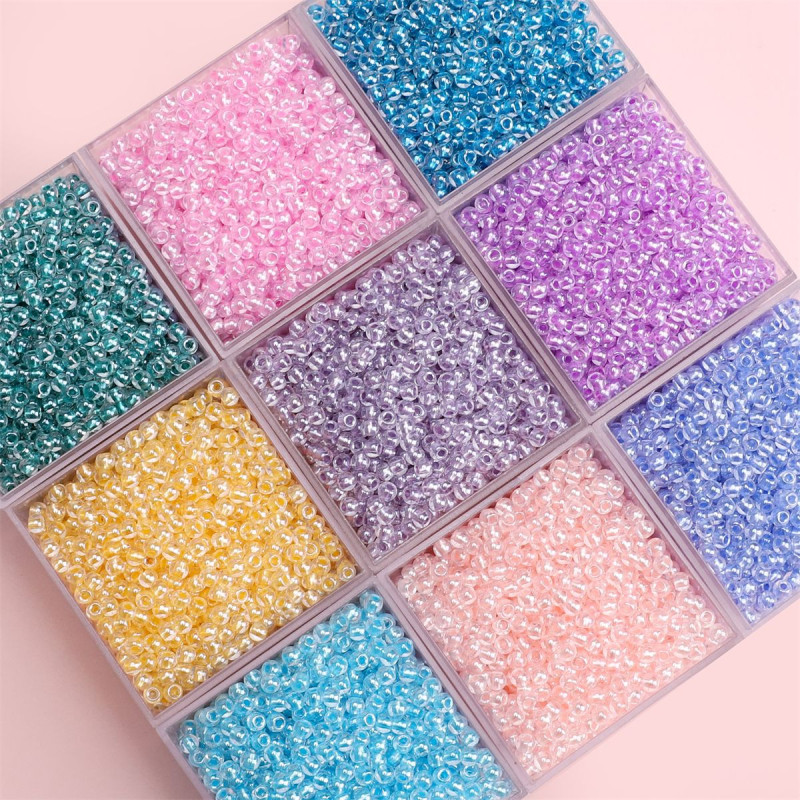 4mm Glass Unicorn Zirconium Crystal Rice Beads String Loose Diy Handmade Bracelet
