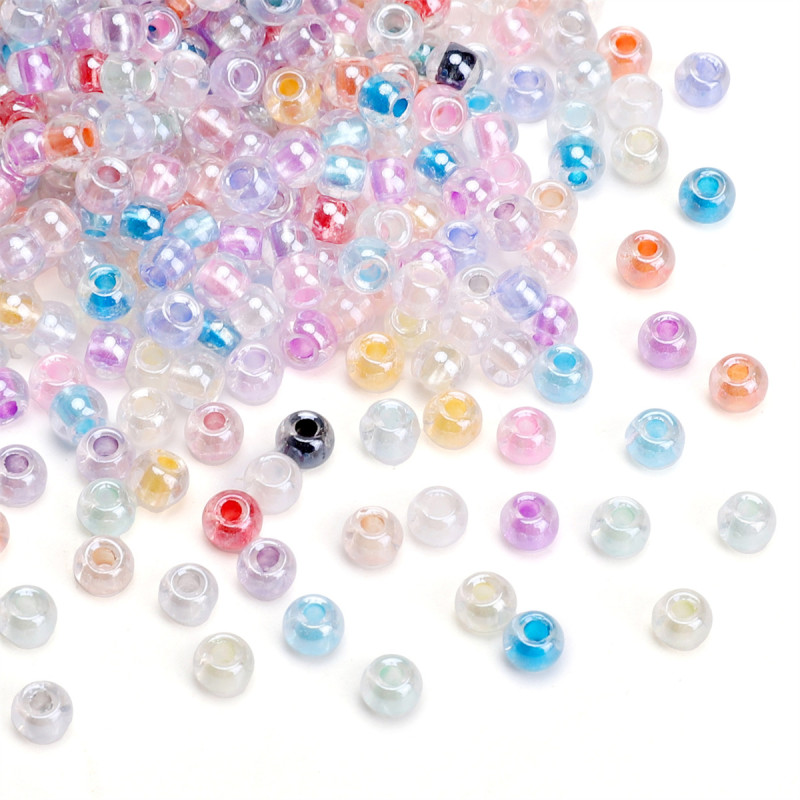 4mm Glass Unicorn Zirconium Crystal Rice Beads String Loose Diy Handmade Bracelet