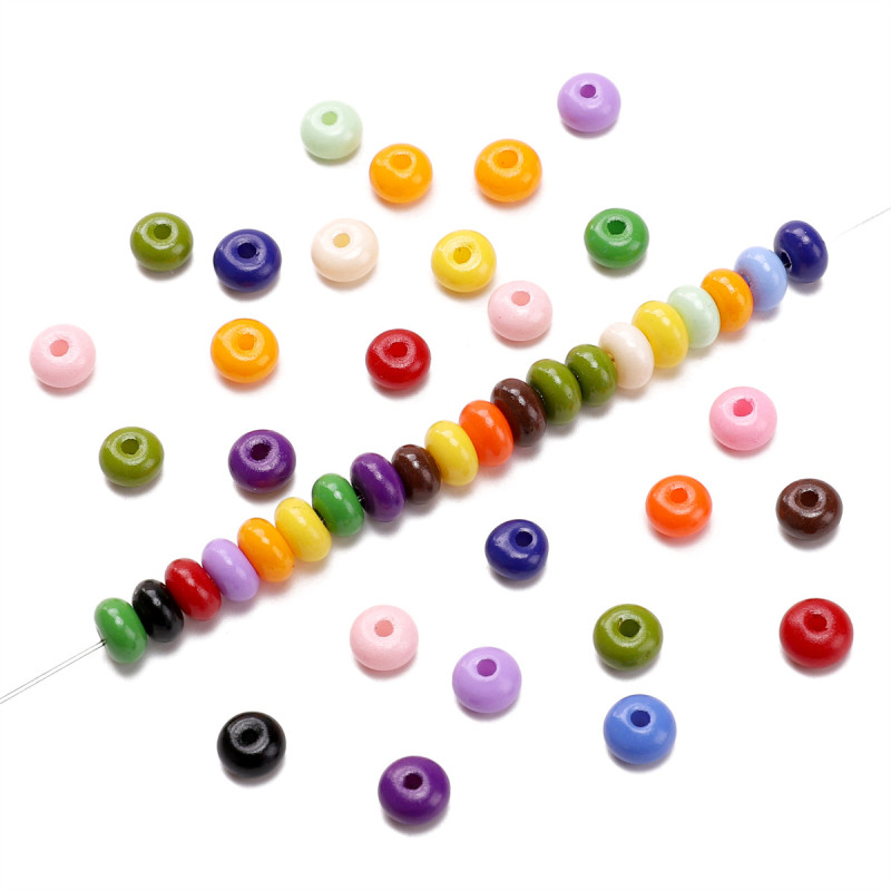 5mm Domestic Glass Rice Beads Oil Painting Abacus Diy Handmade Bracelet Necklace Jewelry