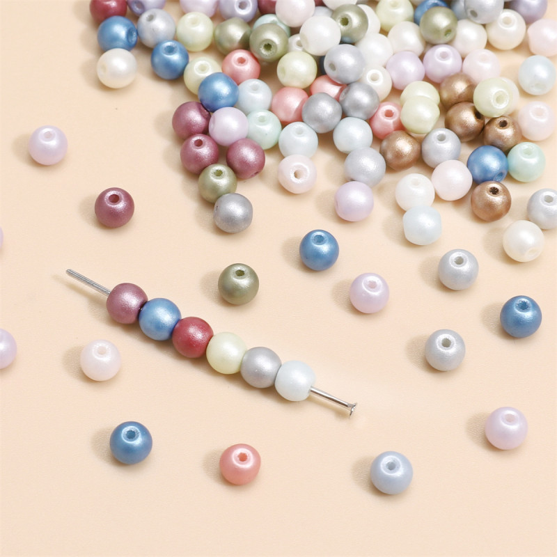4mm High Quality Glass Pearl Round Beads Handmade Diy Bracelet Necklace Jewelry Material