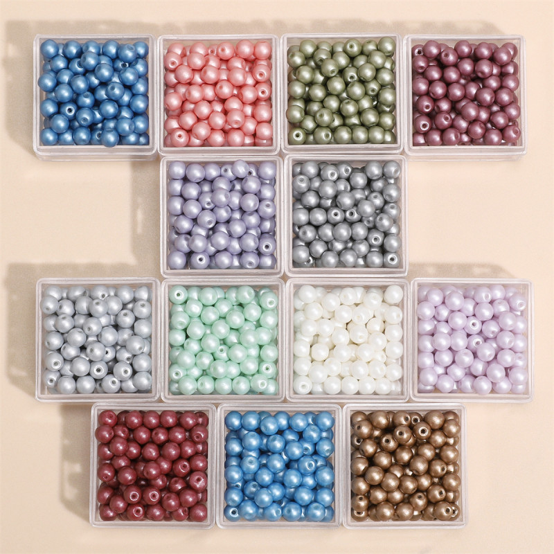 4mm High Quality Glass Pearl Round Beads Handmade Diy Bracelet Necklace Jewelry Material