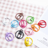 Colorful Paint Card Ring Book Metal Key Chain Jewelry Accessories Key Small Door Buckle