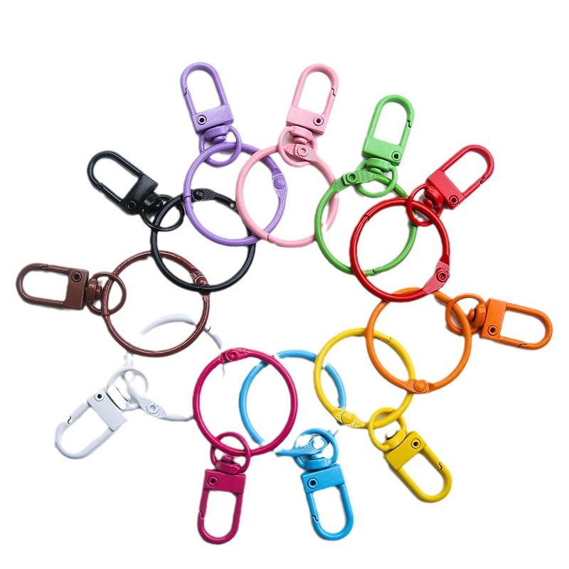 Colorful Paint Card Ring Book Metal Key Chain Jewelry Accessories Key Small Door Buckle