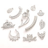 New Style Silver Alloy Single Circle Pendant Elbow Half Bracelet Accessories Diy Handmade