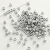 Ancient Silver Square Acrylic English Letter Beads Loose Diy Handmade Beaded Bracelet