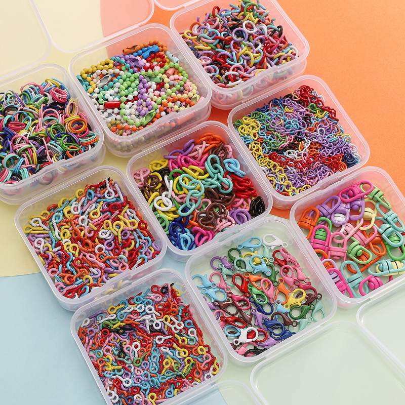 Diy Jewelry Accessories, Colorful Sheep's Eye Horn Nails, Open Hoop, Closed Chain