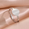 Cut Glossy Men's and Women's Temperament Simple Geometric Ring Ins Fashion Light Luxury