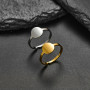 Cut Glossy Men's and Women's Temperament Simple Geometric Ring Ins Fashion Light Luxury