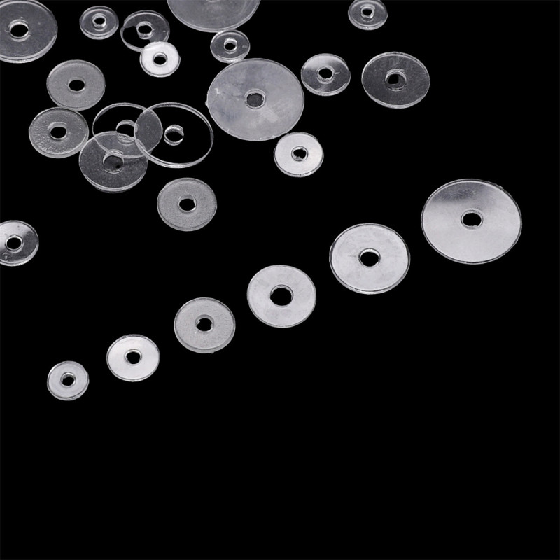 Simple Round Transparent Pp Spacer Gasket Plastic Handmade Diy Bracelet Crystal