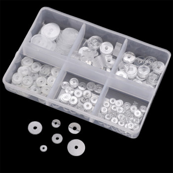 Simple Round Transparent Pp Spacer Gasket Plastic Handmade Diy Bracelet Crystal
