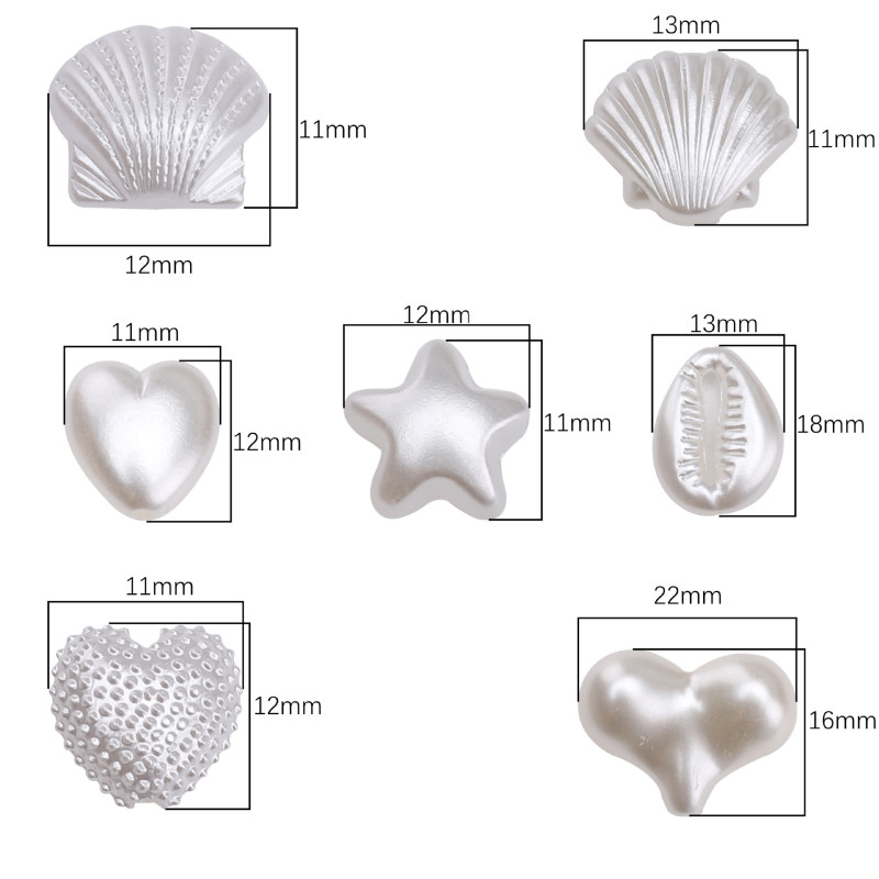 Abs Special-shaped Pearls Five-pointed Star Scallop Loose Beads String Handmade Diy