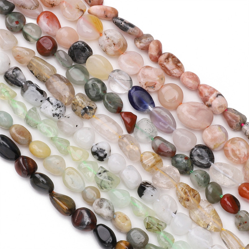 Natural Stone Irregular Straight Hole Random Beads Handmade Diy Necklace Pendant Jewelry