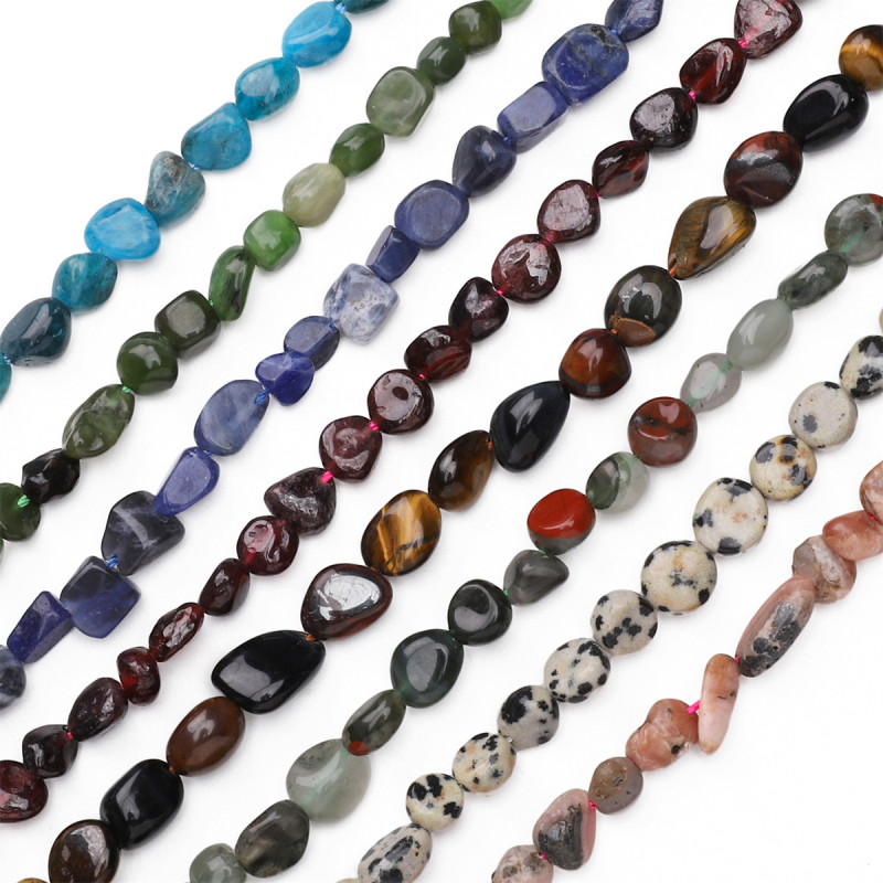 Natural Stone Irregular Straight Hole Random Beads Handmade Diy Necklace Pendant Jewelry