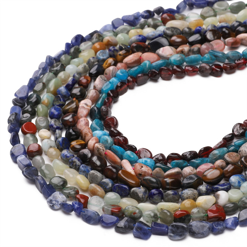 Natural Stone Irregular Straight Hole Random Beads Handmade Diy Necklace Pendant Jewelry