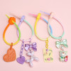 Silicone Plum Blossom Gradient Keychain Diy Clothing Bag Jewelry Lanyard Data Cable